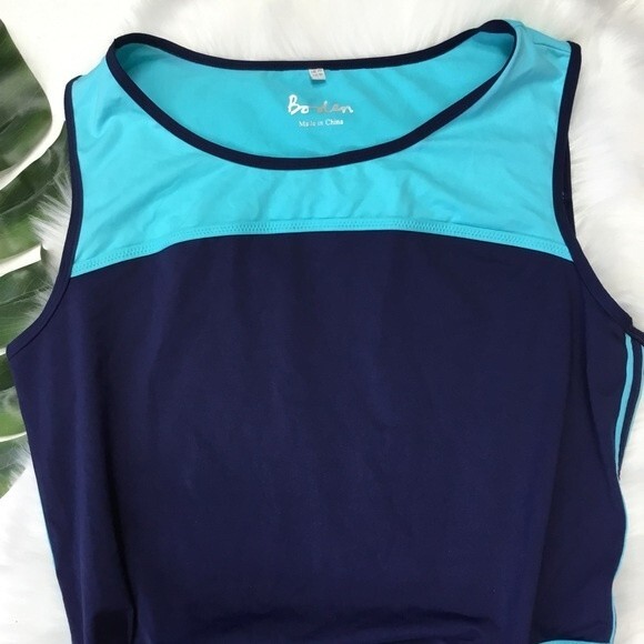 Boden Swim Dress | Active Dress | Coverup Blue Turquoise 16 - Picture 4 of 12